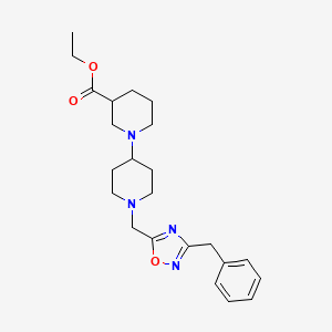 molecular formula C23H32N4O3 B4829775 ethyl 1'-[(3-benzyl-1,2,4-oxadiazol-5-yl)methyl]-1,4'-bipiperidine-3-carboxylate 