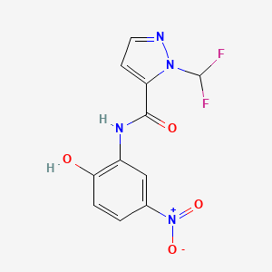 1-(difluoromethyl)-N-(2-hydroxy-5-nitrophenyl)-1H-pyrazole-5-carboxamide