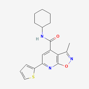 N~4~-CYCLOHEXYL-3-METHYL-6-(2-THIENYL)ISOXAZOLO[5,4-B]PYRIDINE-4-CARBOXAMIDE