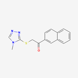 2-[(4-methyl-4H-1,2,4-triazol-3-yl)thio]-1-(2-naphthyl)ethanone