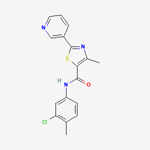 N-(3-chloro-4-methylphenyl)-4-methyl-2-(pyridin-3-yl)-1,3-thiazole-5-carboxamide