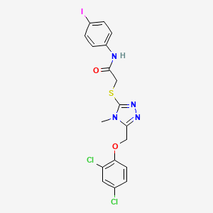 2-({5-[(2,4-dichlorophenoxy)methyl]-4-methyl-4H-1,2,4-triazol-3-yl}thio)-N-(4-iodophenyl)acetamide