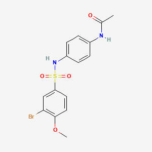 N-(4-{[(3-bromo-4-methoxyphenyl)sulfonyl]amino}phenyl)acetamide