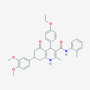 7-(3,4-dimethoxyphenyl)-4-(4-ethoxyphenyl)-2-methyl-N-(2-methylphenyl)-5-oxo-1,4,5,6,7,8-hexahydroquinoline-3-carboxamide