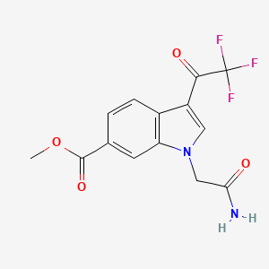 methyl 1-(2-amino-2-oxoethyl)-3-(trifluoroacetyl)-1H-indole-6-carboxylate