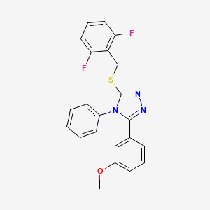 3-[(2,6-difluorobenzyl)sulfanyl]-5-(3-methoxyphenyl)-4-phenyl-4H-1,2,4-triazole