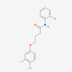 4-(4-chloro-3-methylphenoxy)-N-(2-fluorophenyl)butanamide