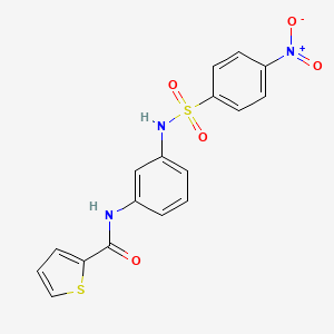 molecular formula C17H13N3O5S2 B4829892 N-(3-{[(4-nitrophenyl)sulfonyl]amino}phenyl)-2-thiophenecarboxamide 