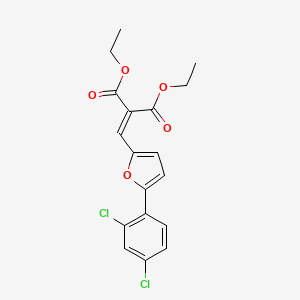 molecular formula C18H16Cl2O5 B4829902 diethyl {[5-(2,4-dichlorophenyl)-2-furyl]methylene}malonate CAS No. 6011-33-2