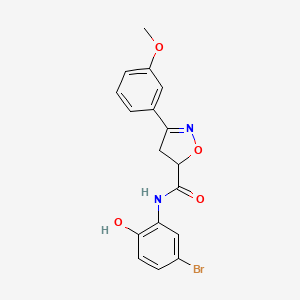 N-(5-bromo-2-hydroxyphenyl)-3-(3-methoxyphenyl)-4,5-dihydro-1,2-oxazole-5-carboxamide