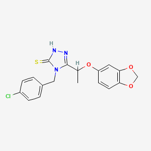 5-[1-(1,3-benzodioxol-5-yloxy)ethyl]-4-(4-chlorobenzyl)-4H-1,2,4-triazole-3-thiol