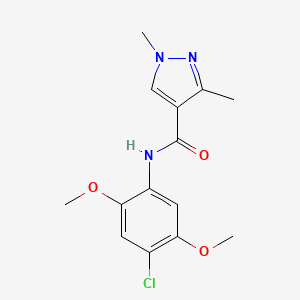 N-(4-chloro-2,5-dimethoxyphenyl)-1,3-dimethyl-1H-pyrazole-4-carboxamide