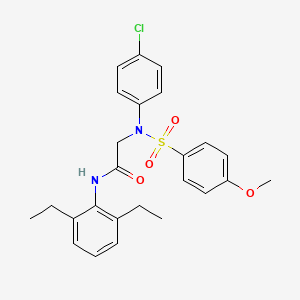 N~2~-(4-chlorophenyl)-N-(2,6-diethylphenyl)-N~2~-[(4-methoxyphenyl)sulfonyl]glycinamide