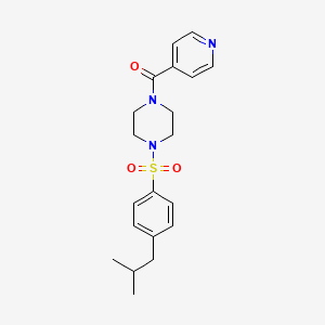 {4-[(4-ISOBUTYLPHENYL)SULFONYL]PIPERAZINO}(4-PYRIDYL)METHANONE