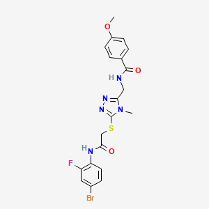 N-{[5-({2-[(4-bromo-2-fluorophenyl)amino]-2-oxoethyl}sulfanyl)-4-methyl-4H-1,2,4-triazol-3-yl]methyl}-4-methoxybenzamide