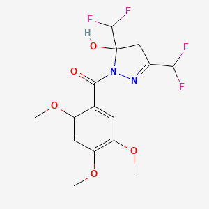 [3,5-bis(difluoromethyl)-5-hydroxy-4,5-dihydro-1H-pyrazol-1-yl](2,4,5-trimethoxyphenyl)methanone