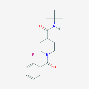 N-tert-butyl-1-(2-fluorobenzoyl)piperidine-4-carboxamide