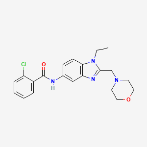 2-Chloro-N-{1-ethyl-2-[(morpholin-4-YL)methyl]-1H-1,3-benzodiazol-5-YL}benzamide