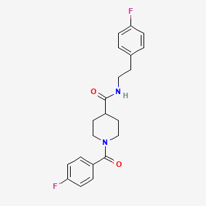 1-(4-fluorobenzoyl)-N-[2-(4-fluorophenyl)ethyl]piperidine-4-carboxamide