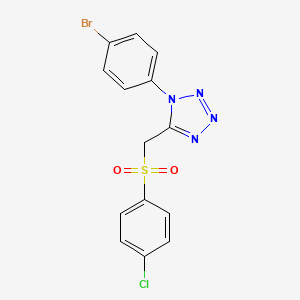 1-(4-bromophenyl)-5-{[(4-chlorophenyl)sulfonyl]methyl}-1H-tetrazole