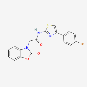 N-[4-(4-bromophenyl)-1,3-thiazol-2-yl]-2-(2-oxo-1,3-benzoxazol-3(2H)-yl)acetamide