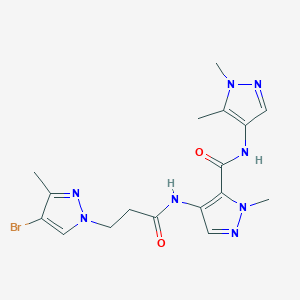 4-{[3-(4-BROMO-3-METHYL-1H-PYRAZOL-1-YL)PROPANOYL]AMINO}-N~5~-(1,5-DIMETHYL-1H-PYRAZOL-4-YL)-1-METHYL-1H-PYRAZOLE-5-CARBOXAMIDE