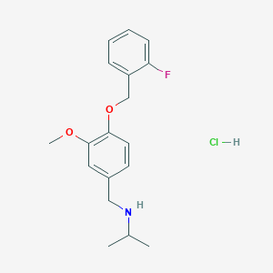 N-{4-[(2-fluorobenzyl)oxy]-3-methoxybenzyl}propan-2-amine hydrochloride