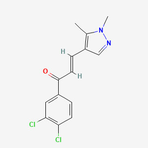 (E)-1-(3,4-DICHLOROPHENYL)-3-(1,5-DIMETHYL-1H-PYRAZOL-4-YL)-2-PROPEN-1-ONE