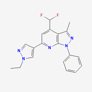 4-(difluoromethyl)-6-(1-ethyl-1H-pyrazol-4-yl)-3-methyl-1-phenyl-1H-pyrazolo[3,4-b]pyridine