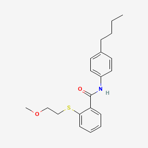 N-(4-butylphenyl)-2-[(2-methoxyethyl)sulfanyl]benzamide