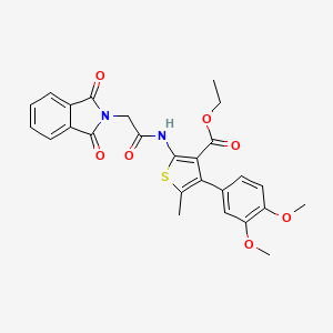 ETHYL 4-(3,4-DIMETHOXYPHENYL)-2-[2-(1,3-DIOXOISOINDOL-2-YL)ACETAMIDO]-5-METHYLTHIOPHENE-3-CARBOXYLATE