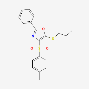 4-(4-Methylbenzenesulfonyl)-2-phenyl-5-(propylsulfanyl)-1,3-oxazole