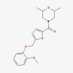 4-{5-[(2-methoxyphenoxy)methyl]-2-furoyl}-2,6-dimethylmorpholine