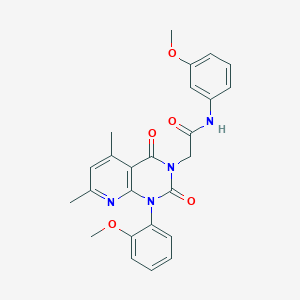 N-(3-METHOXYPHENYL)-2-[1-(2-METHOXYPHENYL)-5,7-DIMETHYL-2,4-DIOXO-1H,2H,3H,4H-PYRIDO[2,3-D]PYRIMIDIN-3-YL]ACETAMIDE