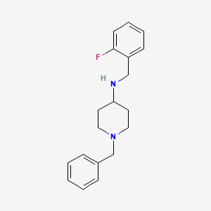 1-benzyl-N-[(2-fluorophenyl)methyl]piperidin-4-amine