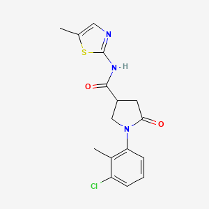 1-(3-chloro-2-methylphenyl)-N-(5-methyl-1,3-thiazol-2-yl)-5-oxopyrrolidine-3-carboxamide