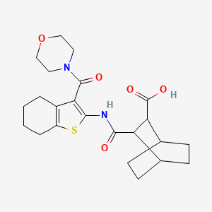 3-{[3-(Morpholin-4-ylcarbonyl)-4,5,6,7-tetrahydro-1-benzothiophen-2-yl]carbamoyl}bicyclo[2.2.2]octane-2-carboxylic acid