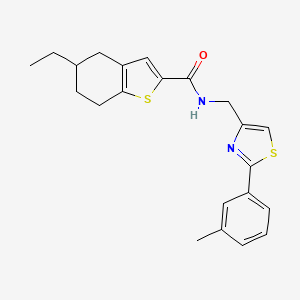 5-ethyl-N-{[2-(3-methylphenyl)-1,3-thiazol-4-yl]methyl}-4,5,6,7-tetrahydro-1-benzothiophene-2-carboxamide