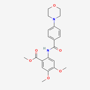 methyl 4,5-dimethoxy-2-{[4-(4-morpholinyl)benzoyl]amino}benzoate