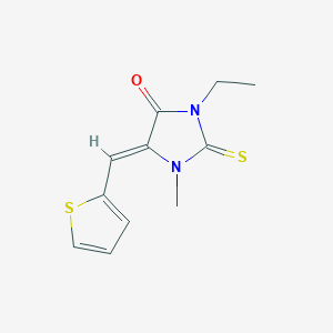 3-ethyl-1-methyl-5-(2-thienylmethylene)-2-thioxo-4-imidazolidinone