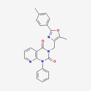 molecular formula C25H20N4O3 B4830330 3-{[5-METHYL-2-(4-METHYLPHENYL)-1,3-OXAZOL-4-YL]METHYL}-1-PHENYL-1H,2H,3H,4H-PYRIDO[2,3-D]PYRIMIDINE-2,4-DIONE 