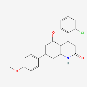 4-(2-chlorophenyl)-7-(4-methoxyphenyl)-4,6,7,8-tetrahydroquinoline-2,5(1H,3H)-dione