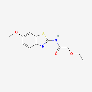 molecular formula C12H14N2O3S B4830345 2-ethoxy-N-(6-methoxy-1,3-benzothiazol-2-yl)acetamide 