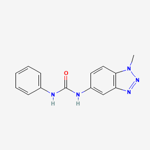 molecular formula C14H13N5O B4830346 1-(1-Methylbenzotriazol-5-yl)-3-phenylurea 