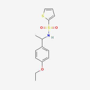 molecular formula C14H17NO3S2 B4830360 N-[1-(4-ethoxyphenyl)ethyl]thiophene-2-sulfonamide 