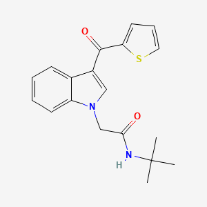 molecular formula C19H20N2O2S B4830364 N-(tert-butyl)-2-[3-(2-thienylcarbonyl)-1H-indol-1-yl]acetamide 