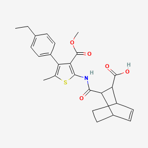 3-{[4-(4-Ethylphenyl)-3-(methoxycarbonyl)-5-methylthiophen-2-yl]carbamoyl}bicyclo[2.2.2]oct-5-ene-2-carboxylic acid