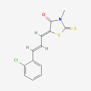 molecular formula C13H10ClNOS2 B4830405 5-[3-(2-chlorophenyl)-2-propen-1-ylidene]-3-methyl-2-thioxo-1,3-thiazolidin-4-one 