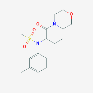 N-(3,4-dimethylphenyl)-N-[1-(4-morpholinylcarbonyl)propyl]methanesulfonamide