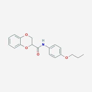 molecular formula C18H19NO4 B4830434 N-(4-propoxyphenyl)-2,3-dihydro-1,4-benzodioxine-2-carboxamide 